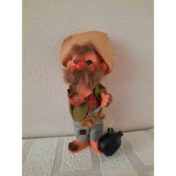 Hillbilly hobo zwerver groene jas en blauwe broek