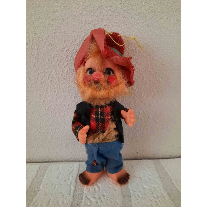 Hillbilly hobo zwerver zwarte jas en blauwe broek