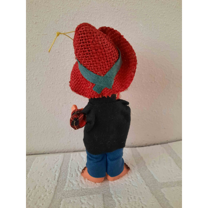 Hillbilly hobo zwerver zwarte jas en blauwe broek