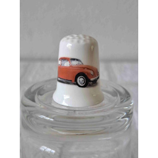 Volkswagen Kever van Oranje Vingerhoed van Porselein