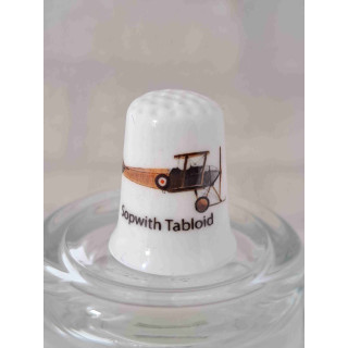 Sopwith Tabloid dubbeldekker vliegtuig op een porselein vingerhoedje