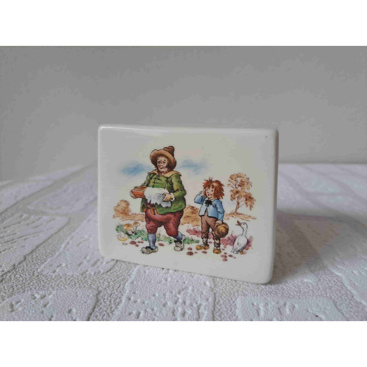 Child Money Box with Rubber Stopper, Porcelain 9x6x8cm