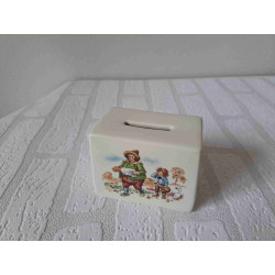 Kinder spaarpot van porselein met rubberdop