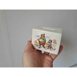 Kinder spaarpot van porselein met rubberdop