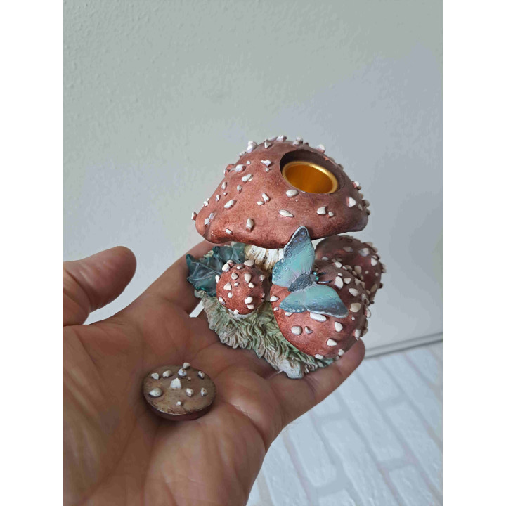 Paddenstoelen kandelaar van Collectibles by innovation Rainforest