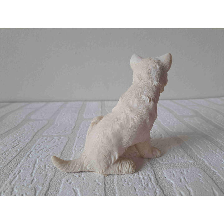 West highland terrier hond rechtop zittend