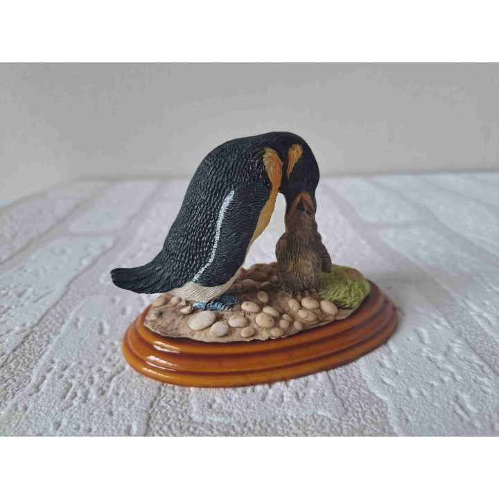 Koningspinguin geeft zijn jong eten