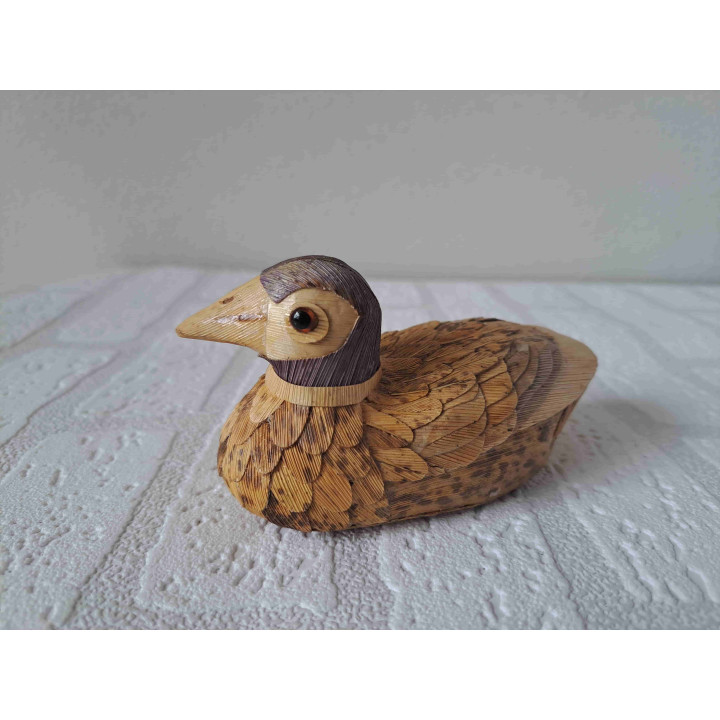 Eend gemaakt van bamboe hout