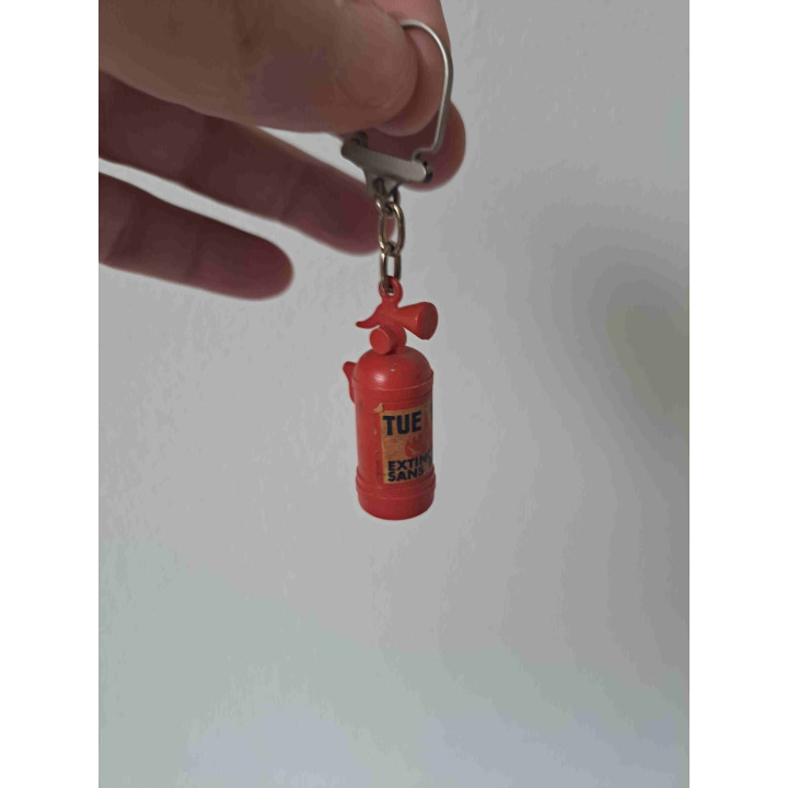 Brandblusser sleutelhanger van kunststof D1.5xH5cm