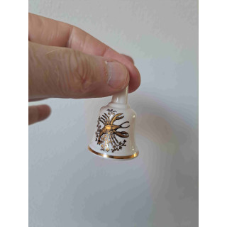 Porselein tafelbelletje goudkleurig kreeft sterrenbeeld