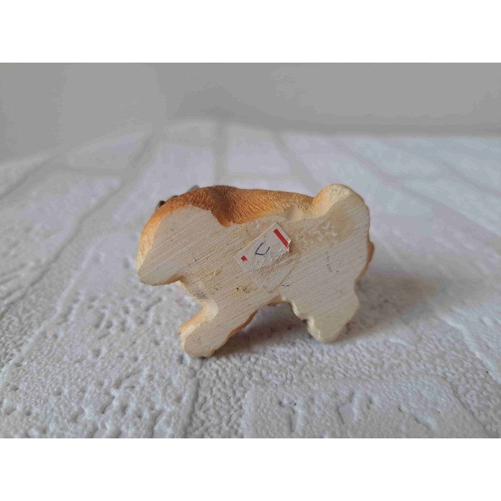 Engelse bulldog hond zittend op de grond