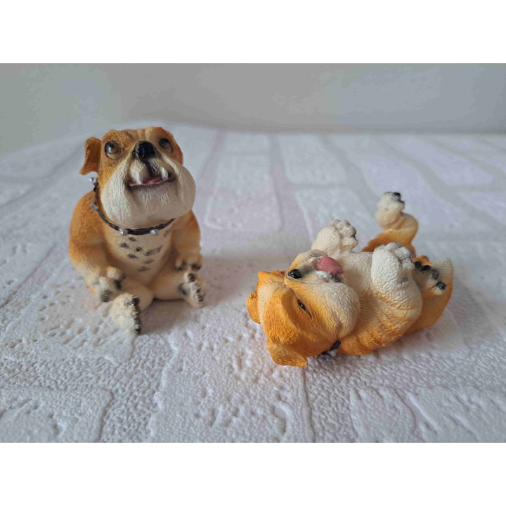 Engelse bulldog honden van kunsthars