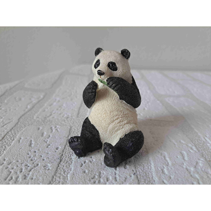 Panda eet een bamboe takje