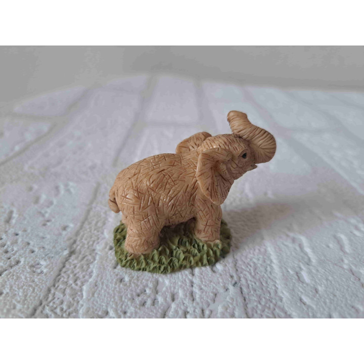 Olifant kijkt schuin omhoog
