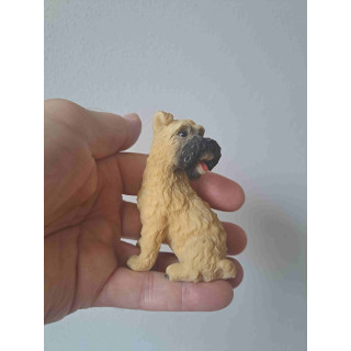 Schnauzer hond van kunsthars rechtop zittend 6x4x8.5cm