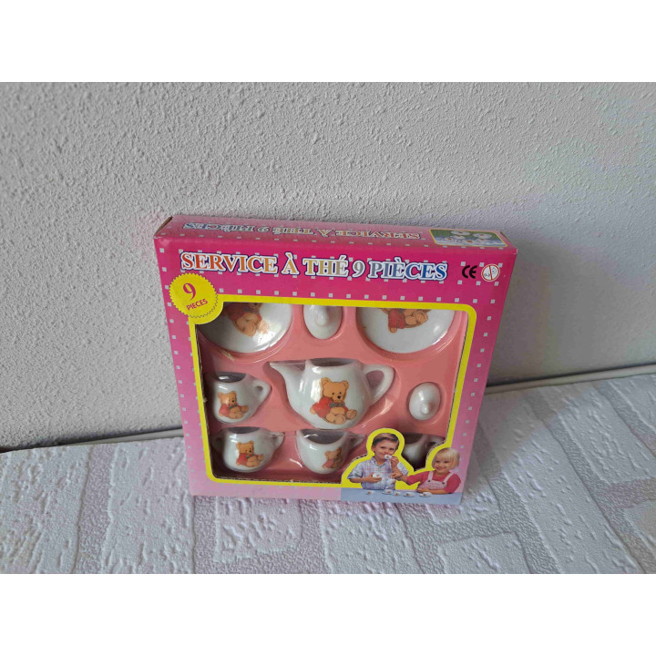 Kinderservies met Beer Bedrukking, Porselein