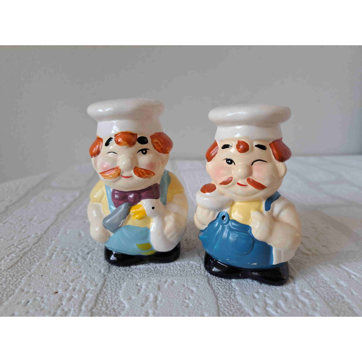 Baker en Slager peper en zoutstel van aardewerk - Verzamelobjecten