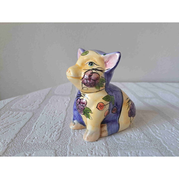 Varken van porselein met beschilderd bloemen - dierfiguren