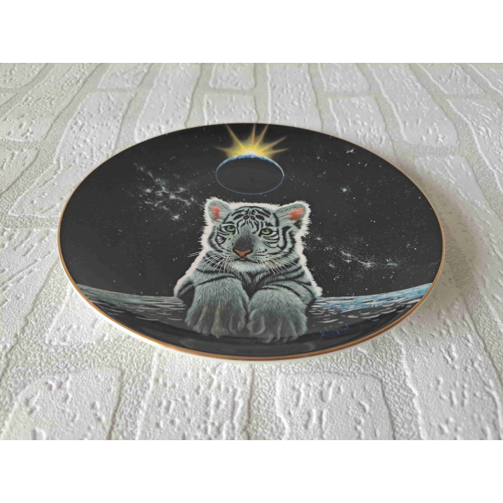 Sneeuwpanter Promise of a new world Franklin wandbord D21cm - wandborden