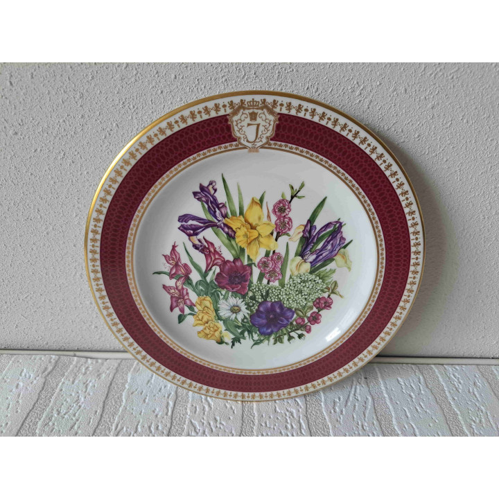 Prinses Juliana 75 Jaar Herdenking Mosa Wandbord 1984 D22,5cm