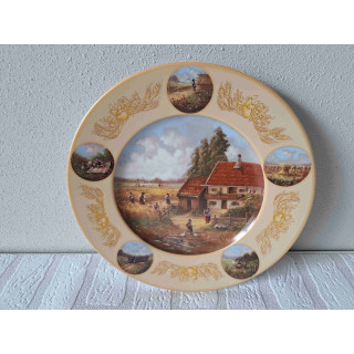 Graan oogst 1989 Seltmann Weiden wandbord Jaaruitgave