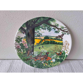 Weilanden specht Fazant zwaluw Wedgwood wandbord D21.5cm
