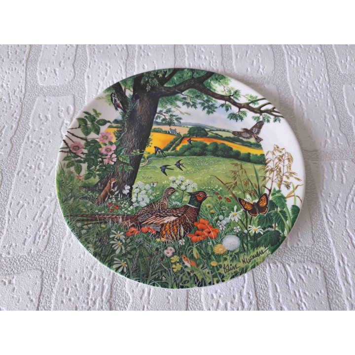 Weilanden specht Fazant zwaluw Wedgwood wandbord D21.5cm - wandborden