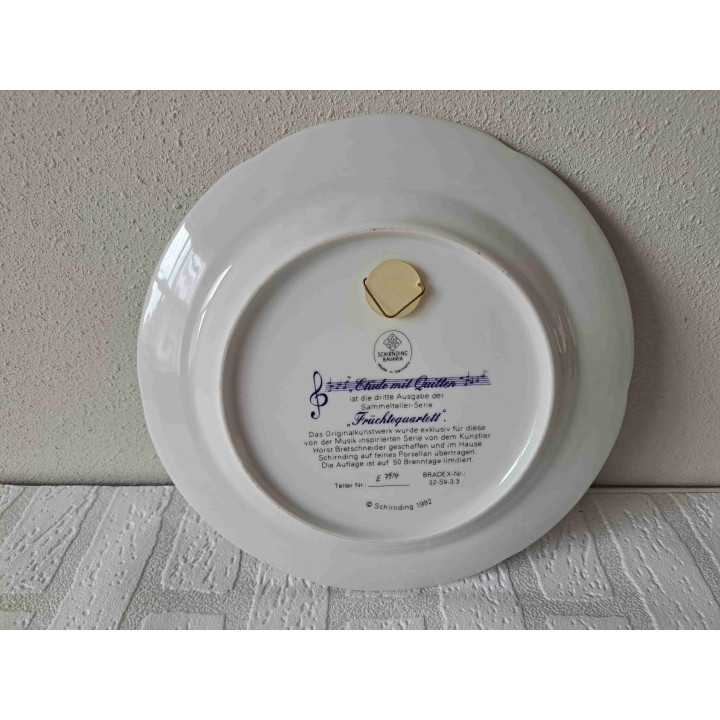 Etude met kweeperen 1992 Schirnding Bavaria wandbord - wandborden