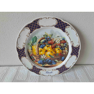 Etude met kweeperen 1992 Schirnding Bavaria wandbord