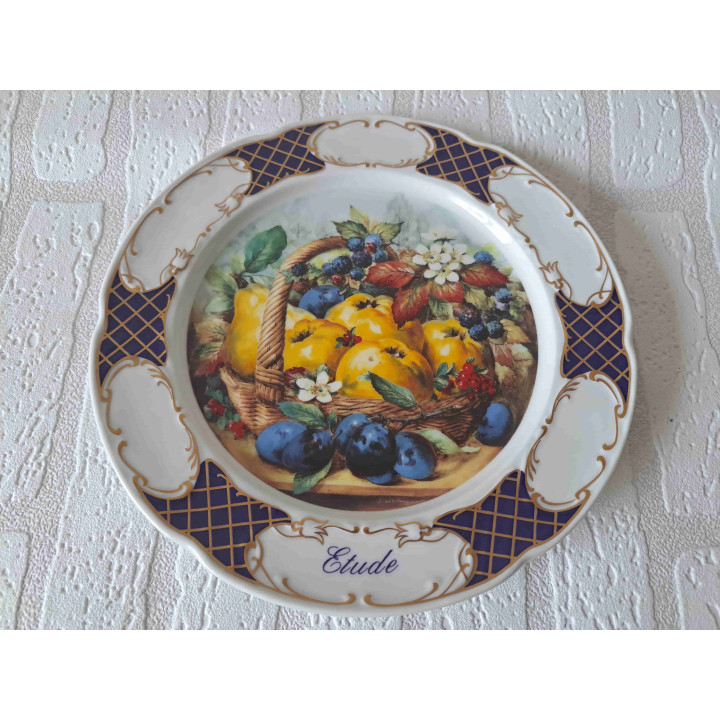 Etude met kweeperen 1992 Schirnding Bavaria wandbord - wandborden