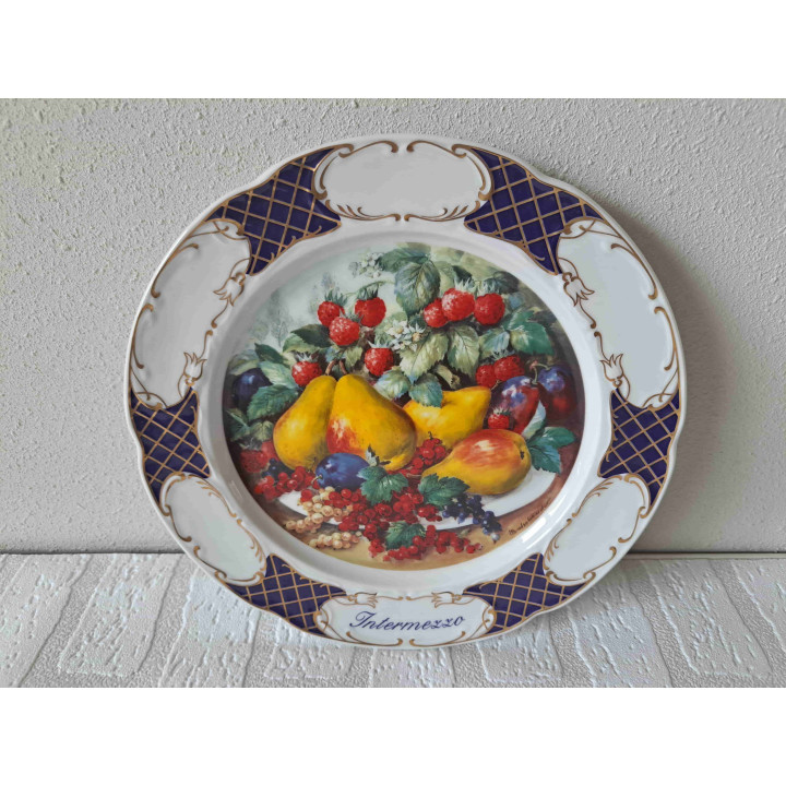 Intermezzo met peren Schirnding Bavaria wandbord