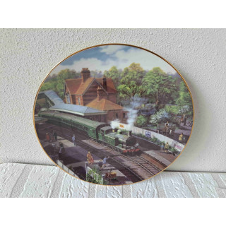 De Bluebell-lijn stoomtrein Davenport wandbord D20cm