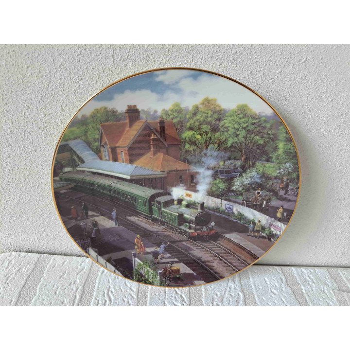 De Bluebell-lijn stoomtrein Davenport wandbord D20cm