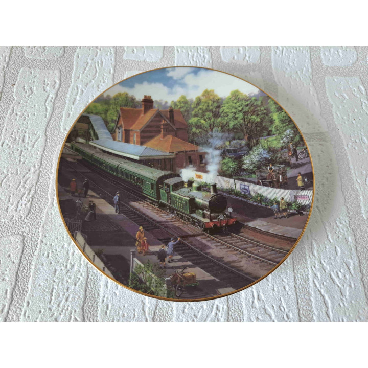De Bluebell-lijn stoomtrein Davenport wandbord D20cm - wandborden