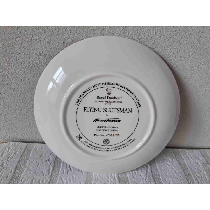 Vliegende Schot stoomtrein Franklin Mint wandbord - wandborden