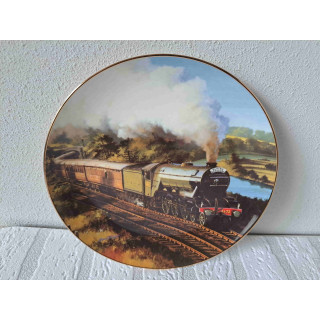 Vliegende Schot stoomtrein Franklin Mint wandbord - wandborden
