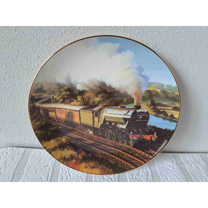 Vliegende Schot stoomtrein Franklin Mint wandbord - wandborden