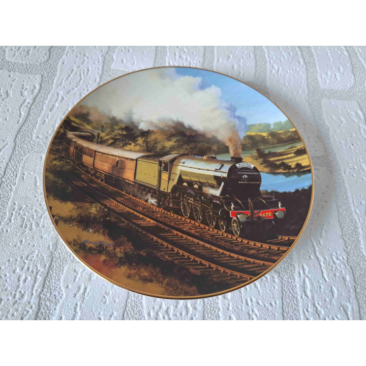 Vliegende Schot stoomtrein Franklin Mint wandbord - wandborden
