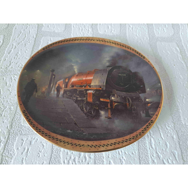 Hertogin van de nacht stoomtrein Davenport Pottery ovaal wandbord - wandborden