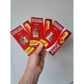 Set Coca Cola sleutelhangers voetballen Fifa WM 2006 motief 1 t/m 3