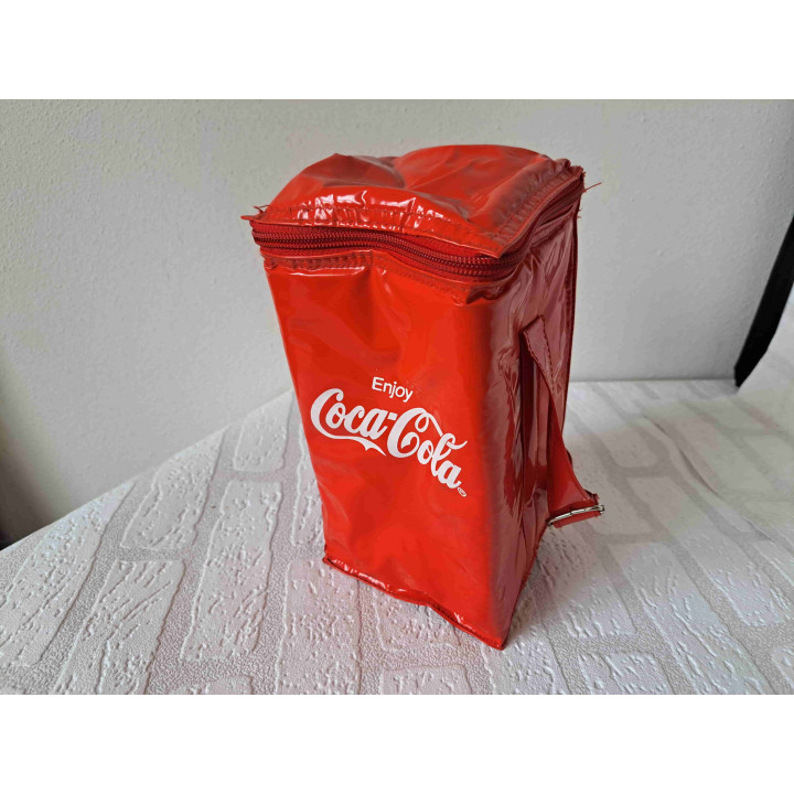 Coca Cola koeltasje met rits 13x13x23cm - Verzamelobjecten