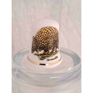 Armadille vingerhoedje met goud rand