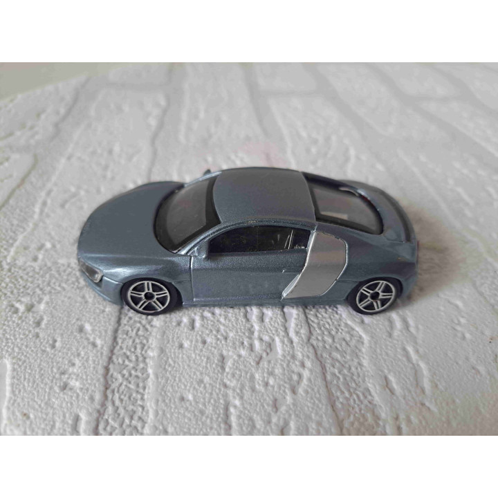 Audi R8 Bburago 1:43 grijsblauw - modelauto