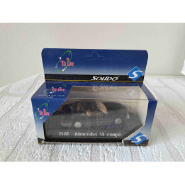 Mercedes 500 SL coupe cabrio 1:43 Solido 1518 zwart
