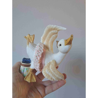 Dizzy de eend van kunsthars als ballerina 9x14x15cm
