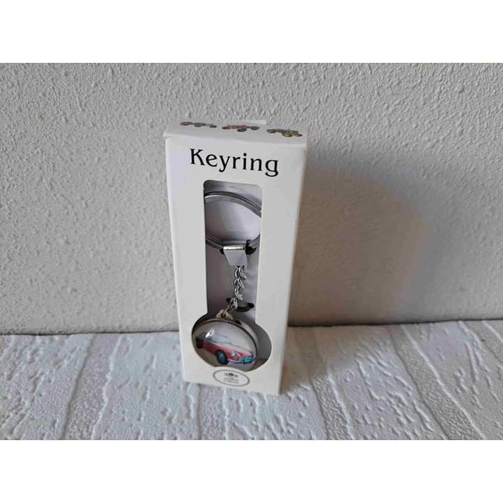 MG BG T op een sleutelhanger van metaal en glas - The leonardo collection