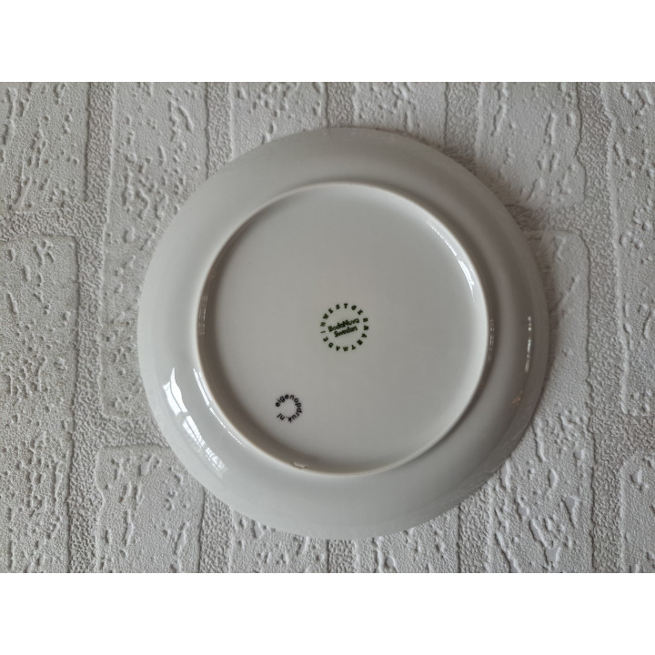 Ontbijtbord Volkswagen bus, surfplank, porselein D17x2cm bl- handgemaakt