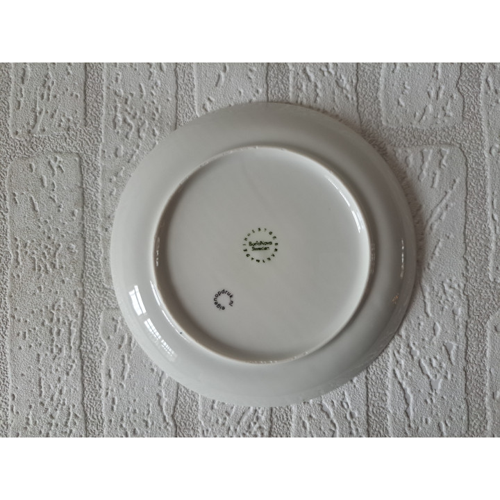 Ontbijtbord Volkswagen bus, surfplank, porselein D17x2cm rb - handgemaakt