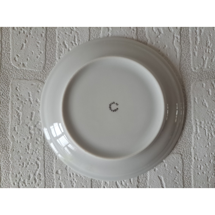 Ontbijtbord met IJsvogel tekening, porselein D17x2cm - handgemaakt