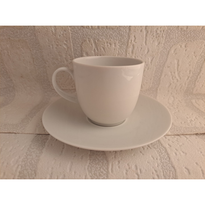 Gele Citroen 2CV afbeelding op en kop en schotel - handgemaakt